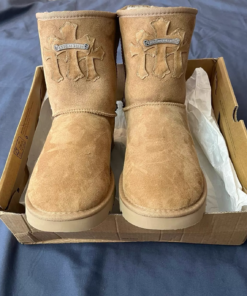 Chrome Hearts UGG Brown Cross Style