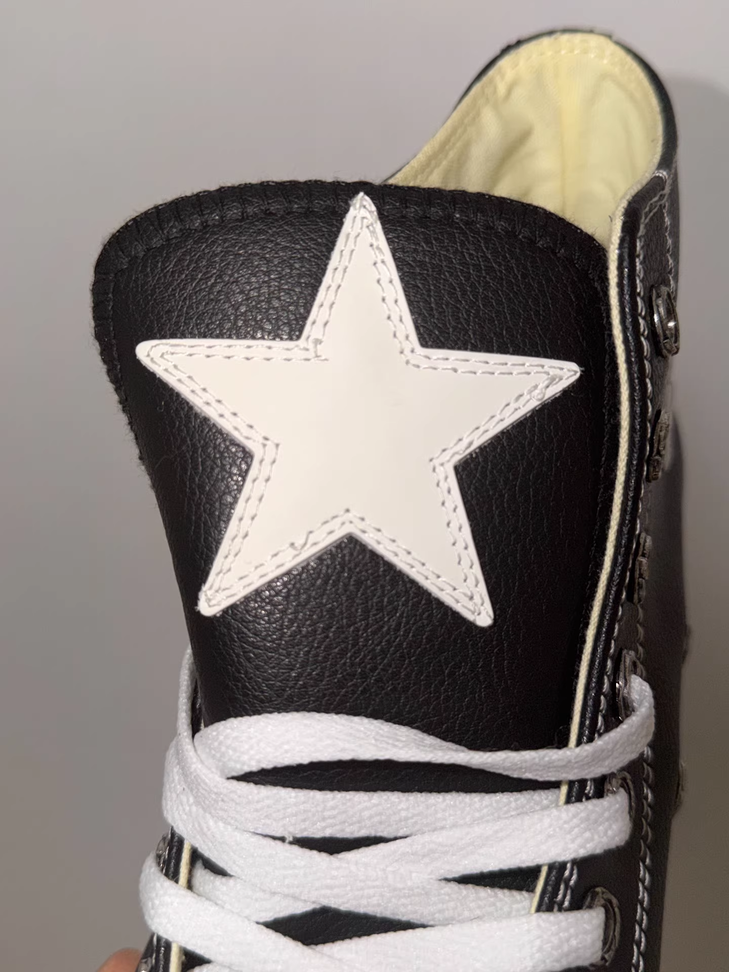 Chrome Hearts white star and cross leather pattern paired with Converse - Image 8