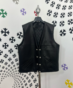 Chrome Hearts Black Cross Embroidered Vest