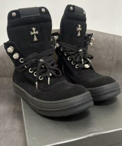 Chrome Hearts Suede High-Top RO Collaboration Boots