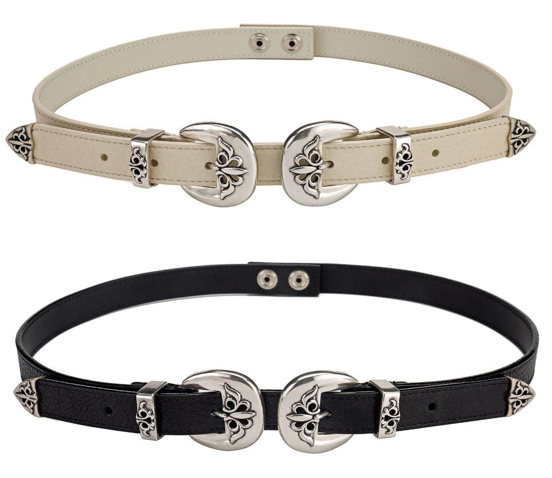 Chrome Hearts Iris Silver-Plated Hardware Three-Piece Set, available in black and white