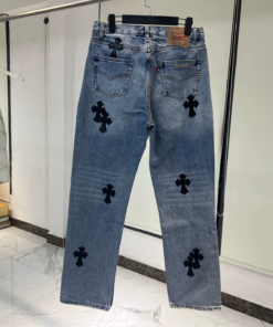 Alternative view of Chrome Hearts Cross Patchwork Jeans