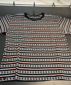 Alternative view of Chrome Hearts striped short-sleeved T-shirt