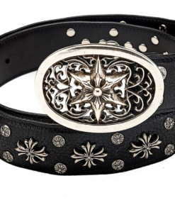 Chrome Hearts six-pointed star silver-plated hardware, genuine leather belt, 10 styles available.