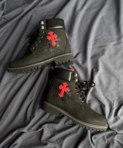 Chloe Heart Timberland Yellow Boots, Classic High-Top Martin Boots