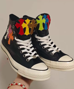 Alexander's Chrome Hearts Converse remake custom