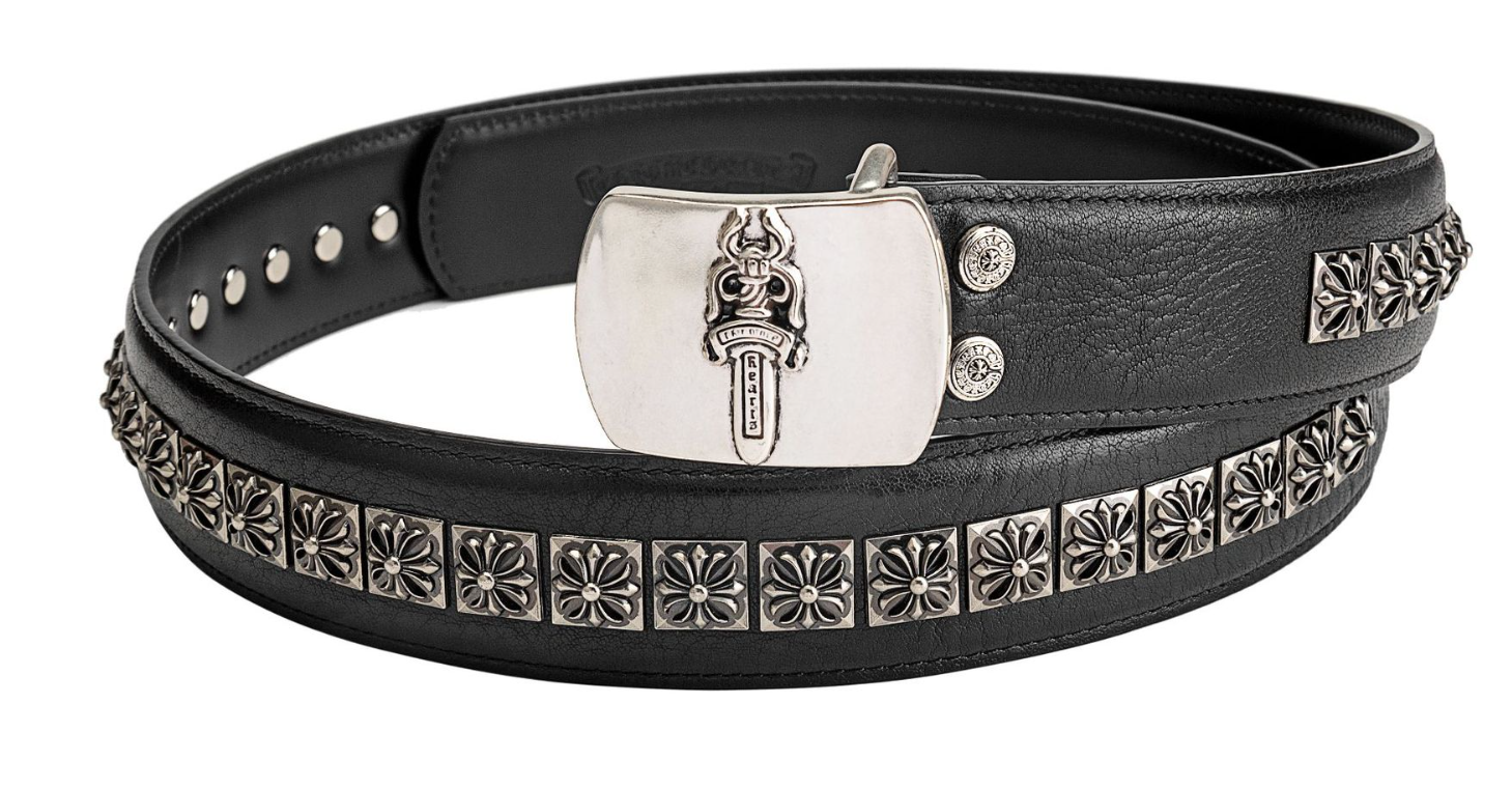 Chromeheart sword with silver-plated hardware, genuine leather belt - Image 2