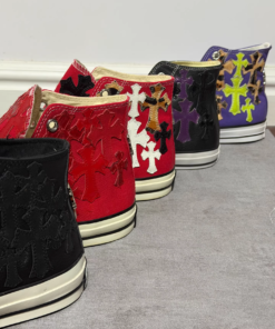 Alternative view of Chrome Hearts all-over cross print leather pattern