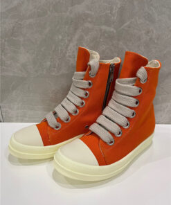 Alternative view of Rick Owens orange leather high-top boots