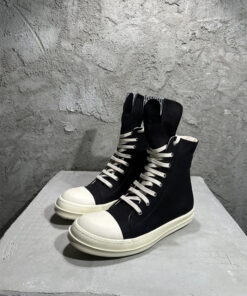 Rick Owens Black High-Top Casual Shoes