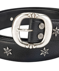 Alternative view of Chrome Hearts Bone Flower Buckle Silver-Plated Hardware Genuine Leather Belt, 10 Styles Available