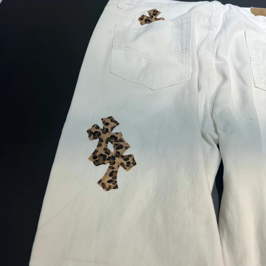 Chrome Hearts white graffiti patch jeans - Image 3