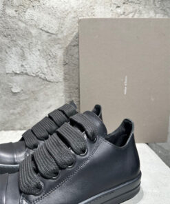 Alternative view of Rick Owens Black Low-Top Leather Shoes