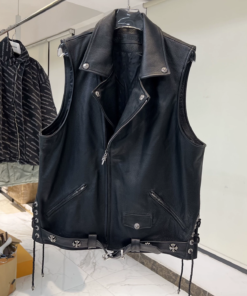 Chrome Hearts genuine leather vest