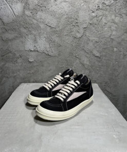 Rick Owens Black Low-Top Canvas Shoes