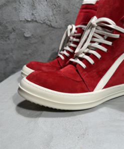 Alternative view of Rick Owe red suede high-top boots