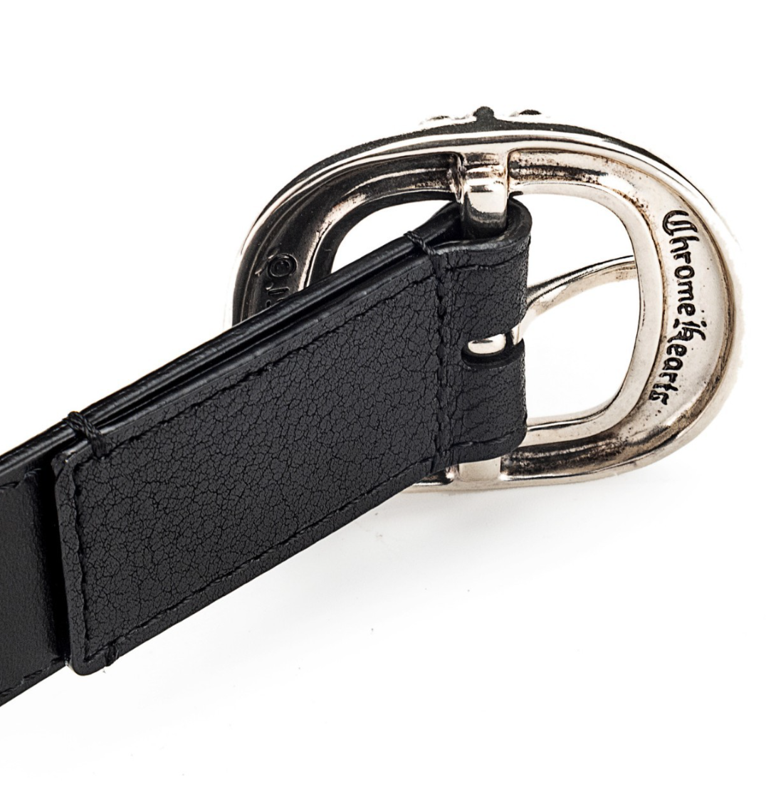 Chrome Hearts Black Oiled Wax Leather Belt - Image 6