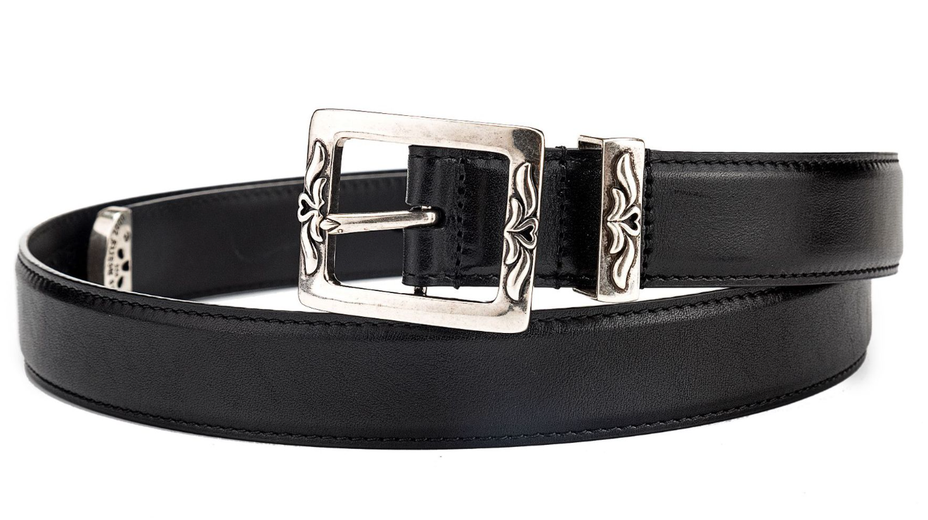 Chrome Hearts Black Oiled Wax Leather Belt - Image 4