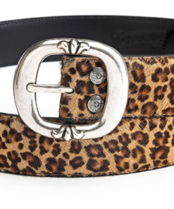 Alternative view of Chrome Hearts bone buckle with silver-plated hardware, genuine leather belt, available in 10 styles