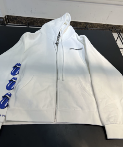 Alternative view of Chrome Hearts Blue Lip Print Hooded Zip-Up Sweatshirt