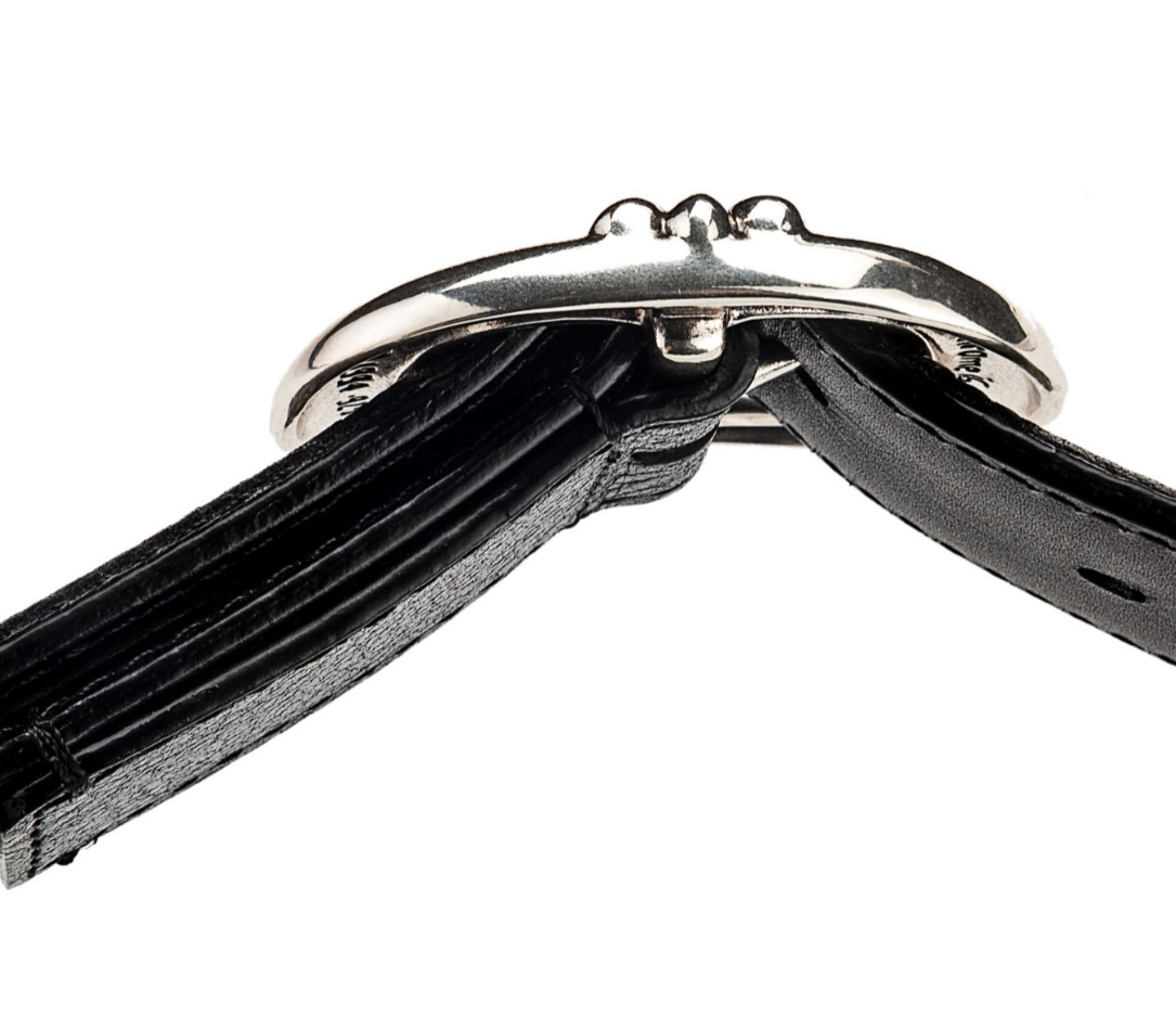 Chrome Hearts Black Oiled Wax Leather Belt - Image 7