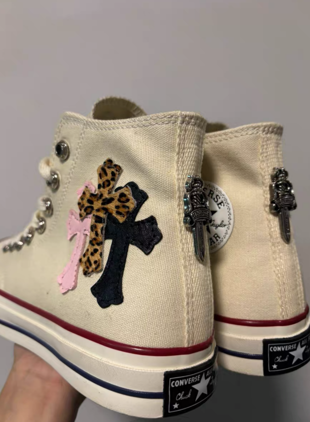 Chrome Hearts canvas Converse - Image 3