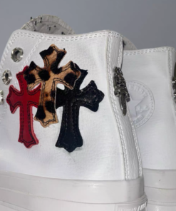 Alternative view of Chrome Hearts genuine leather Converse