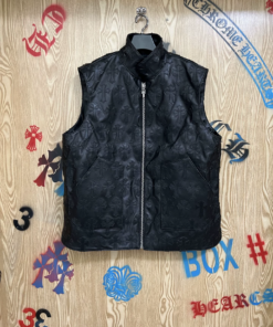 Chrome Hearts Black Cross Leather Vest