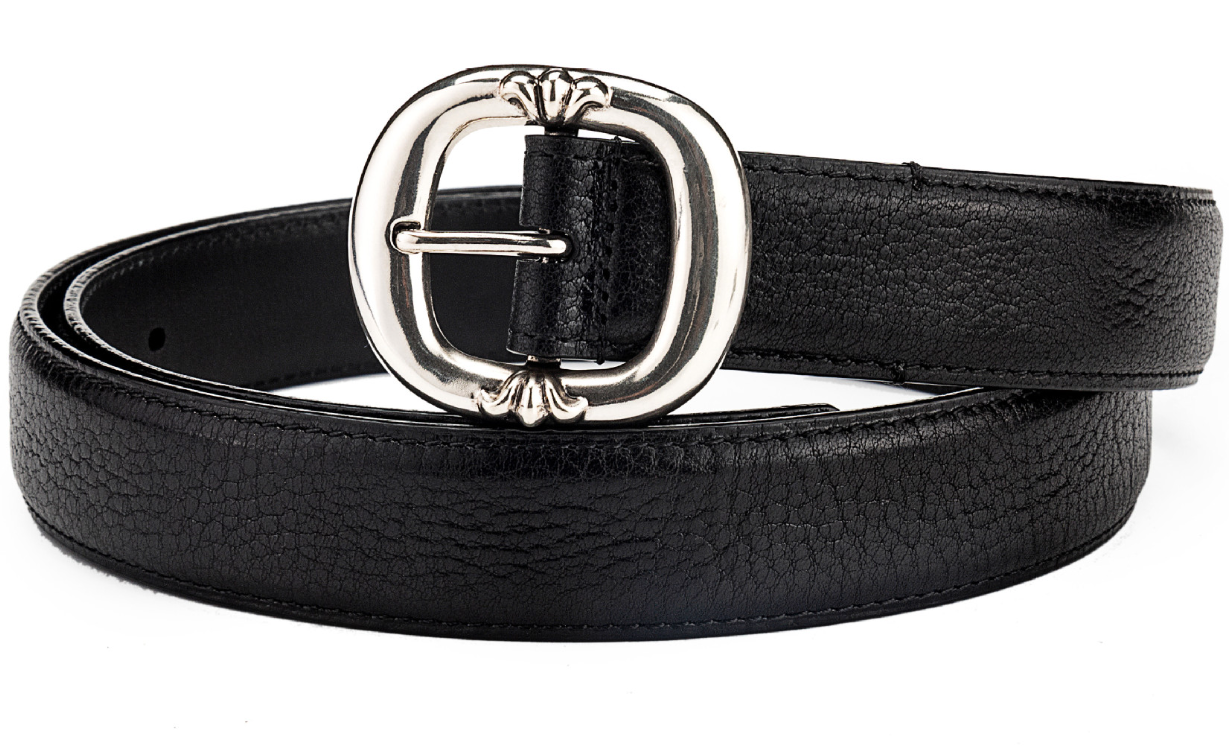 Chrome Hearts Black Oiled Wax Leather Belt - Image 2