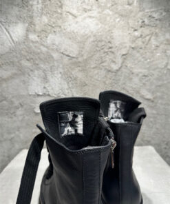 Alternative view of Rick Owens Black High-Top Leather Shoes