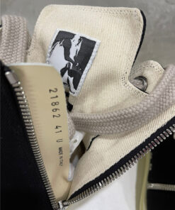 Alternative view of Rick Owens black leather high-top boots