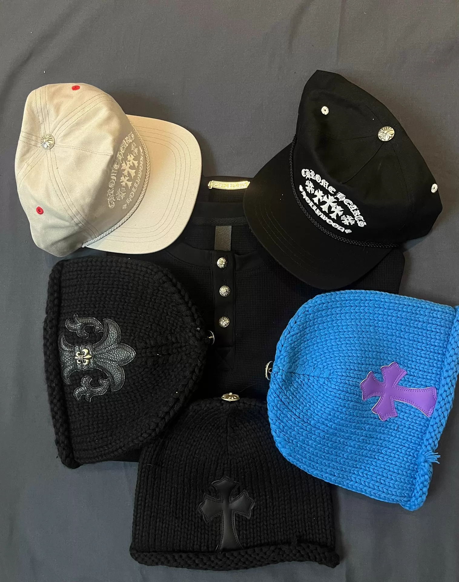 Chrome Hearts hat with silver-plated hardware