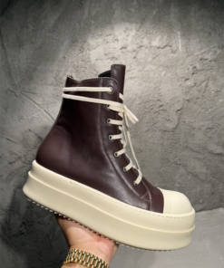 Alternative view of Rick Owe brown leather high-top boots