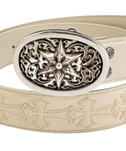 Alternative view of Chrome Hearts six-pointed star silver-plated hardware, genuine leather belt, 9 styles available