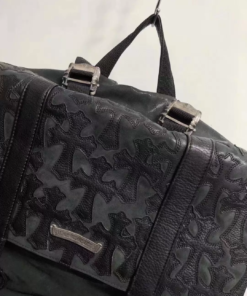 Alternative view of Chromehearts Silk and Lambskin Leather Backpack All hardware is 925 Sterling Silver Silver hardware weighs approximately 290 grams