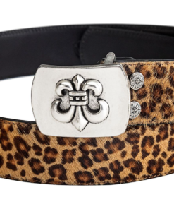 Chrome Hearts silver-plated scout buckle genuine leather belt, 8 styles available
