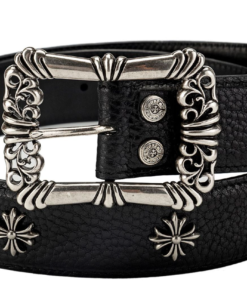 Alternative view of Chrome Hearts vine brocade silver-plated hardware buckle, genuine leather belt, 10 styles to choose from