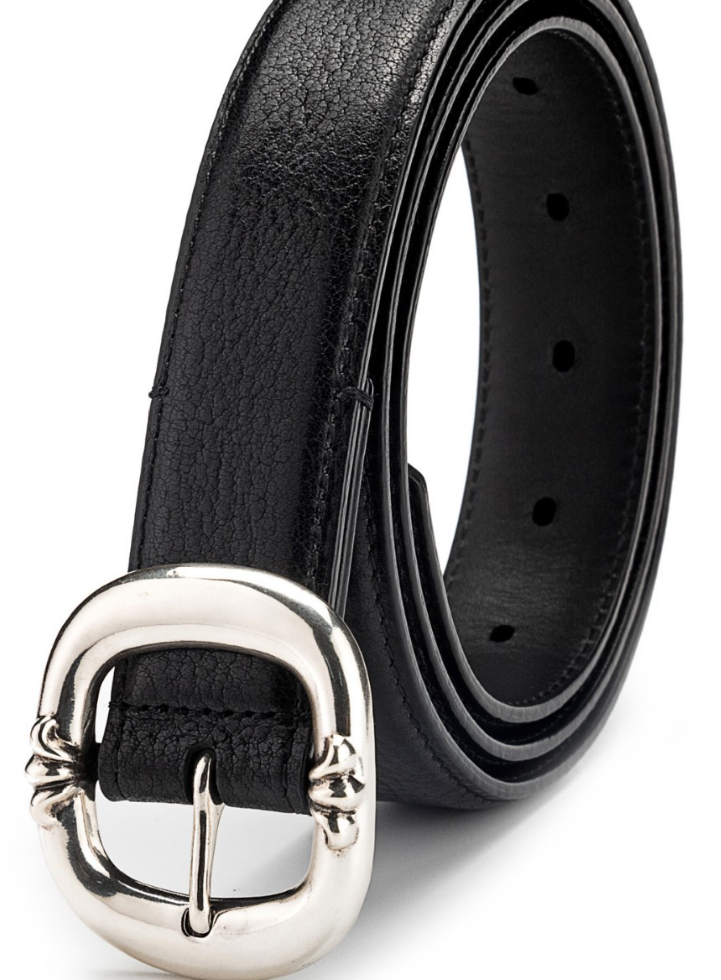 Chrome Hearts Black Oiled Wax Leather Belt