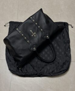 Chromehearts Black Cross Dumpling Travel Tote Bag