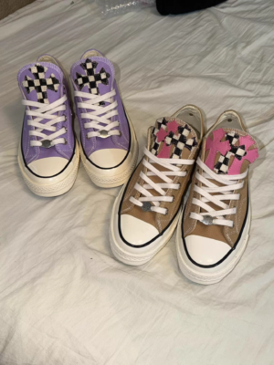 Chrome Hearts Converse remake, Chrome Hearts leopard print