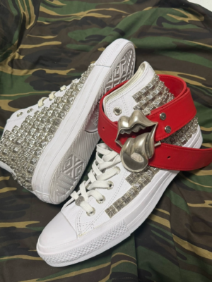 Chrome Hearts Converse Remake Sugar Cube Nails