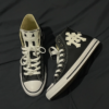 Chrome Hearts Converse All Star Black Canvas Lipstick Leather Converse