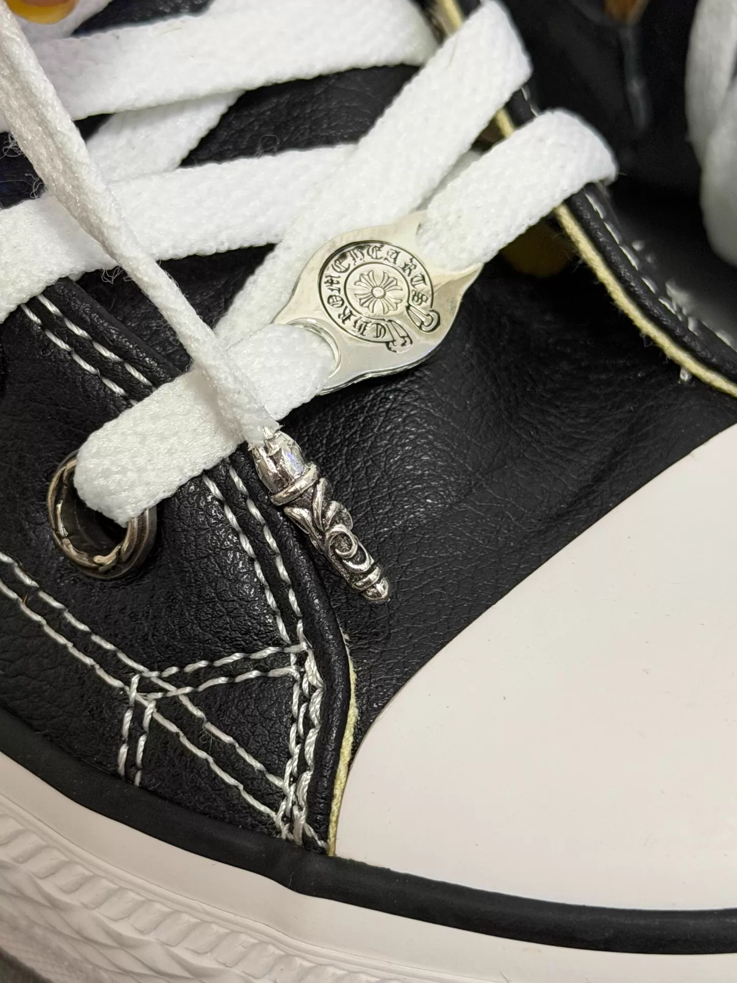 Chrome Hearts Converse remake custom leopard print black and red patent leather Converse - Image 7