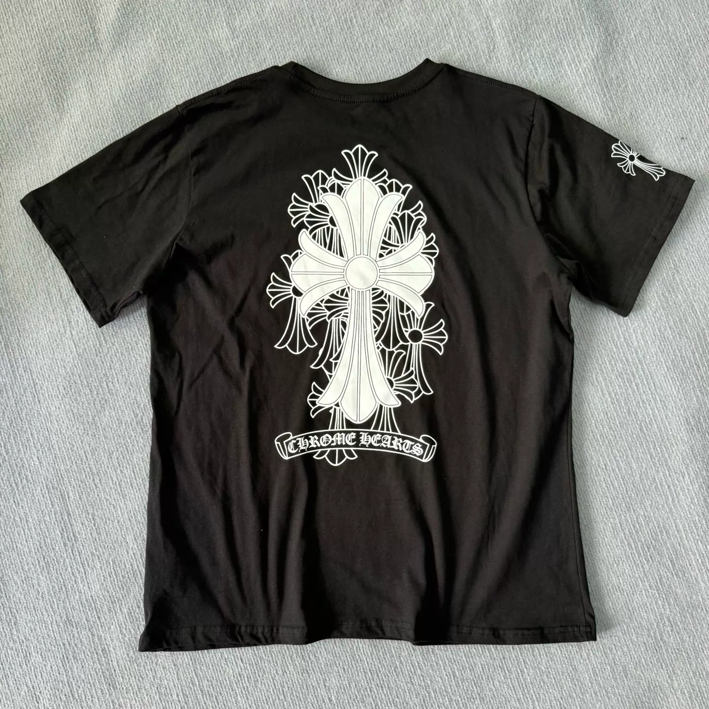 Chrome Hearts Classic Phantom Cross Black Short Sleeve