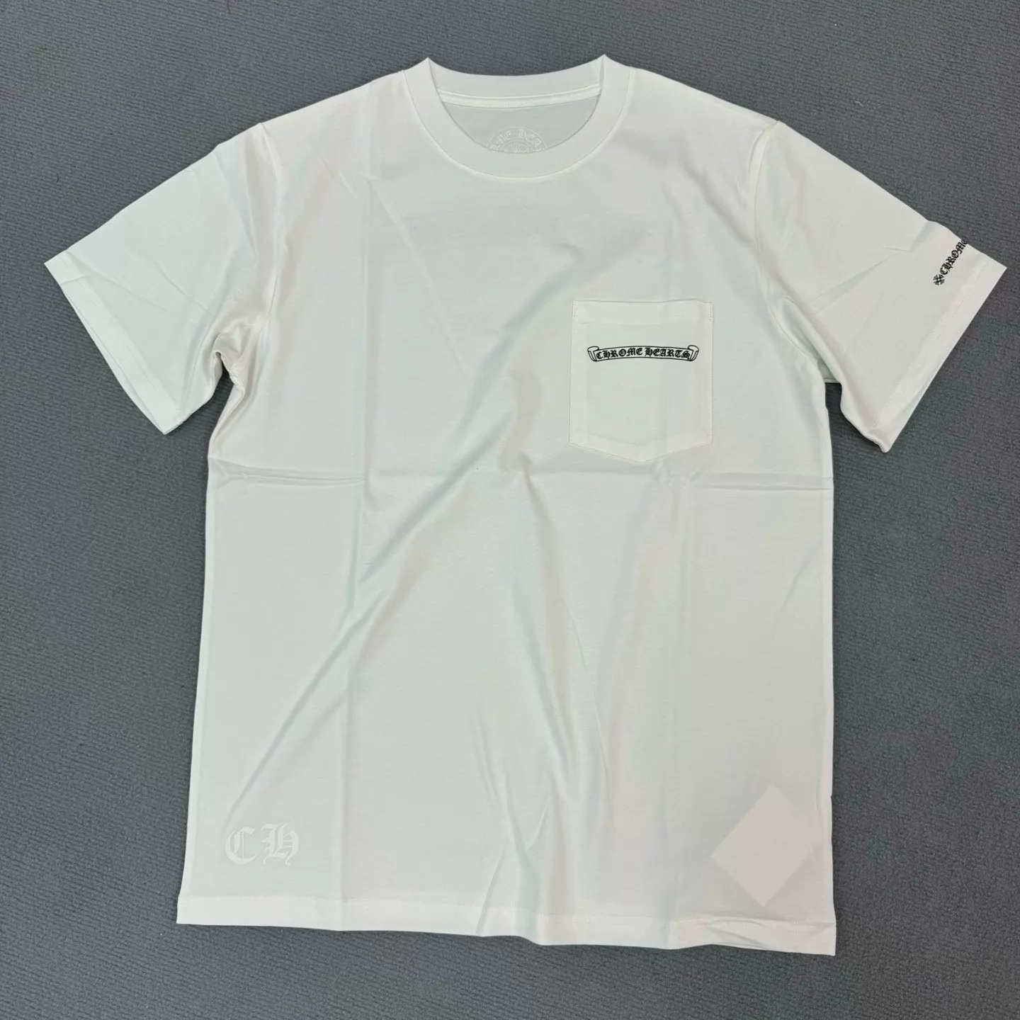 Chrome Hearts Classic Scroll Print White Short Sleeve