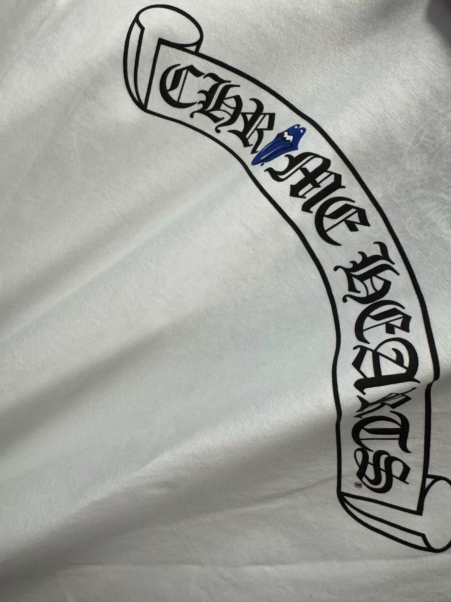 Chrome Hearts Rolling Stones limited edition big tongue white short-sleeved T-shirt - Image 5