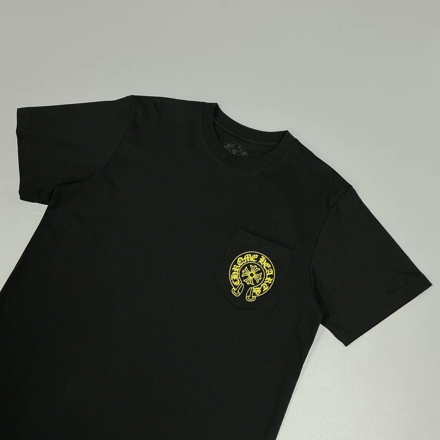 Chrome Hearts black and yellow horseshoe short-sleeved T-shirt - Image 3
