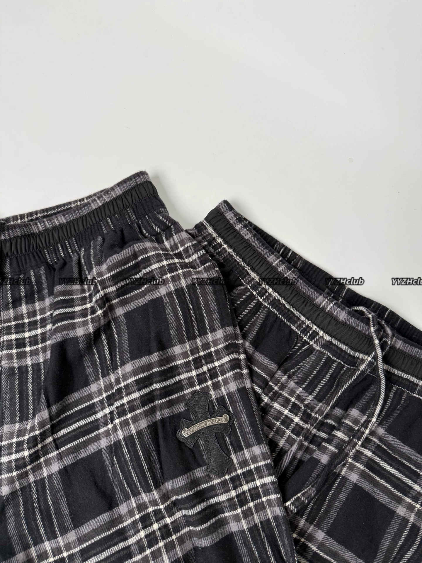 Alternative view of Chrome Hearts New Flannel Check Trousers