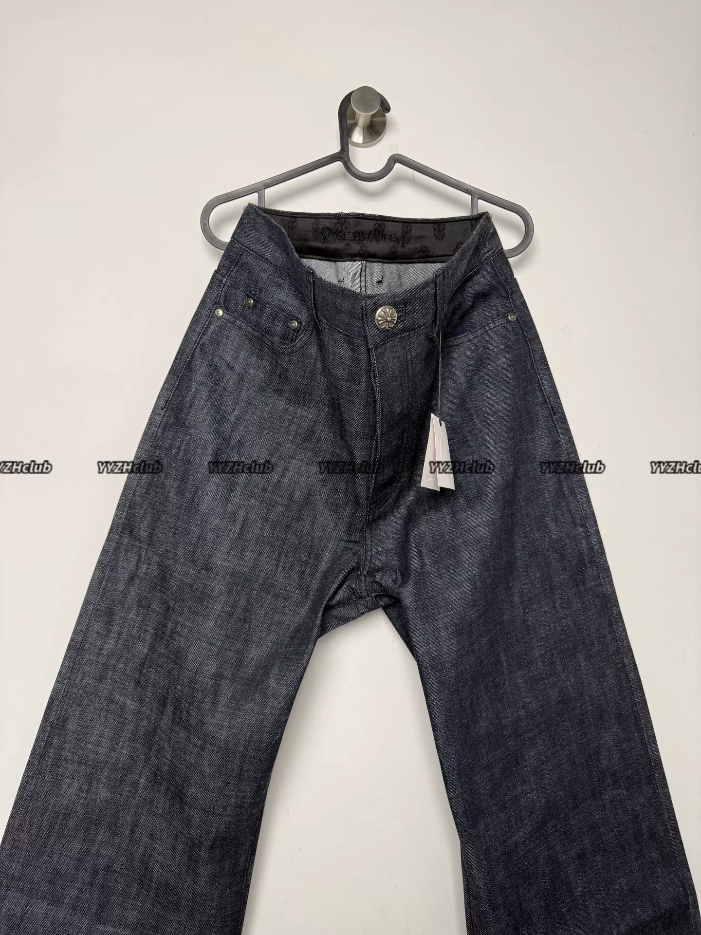Alternative view of Chrome Hearts KS-Fit Denim Pant with Silver Trim and Selvedge Raw Denim Jeans