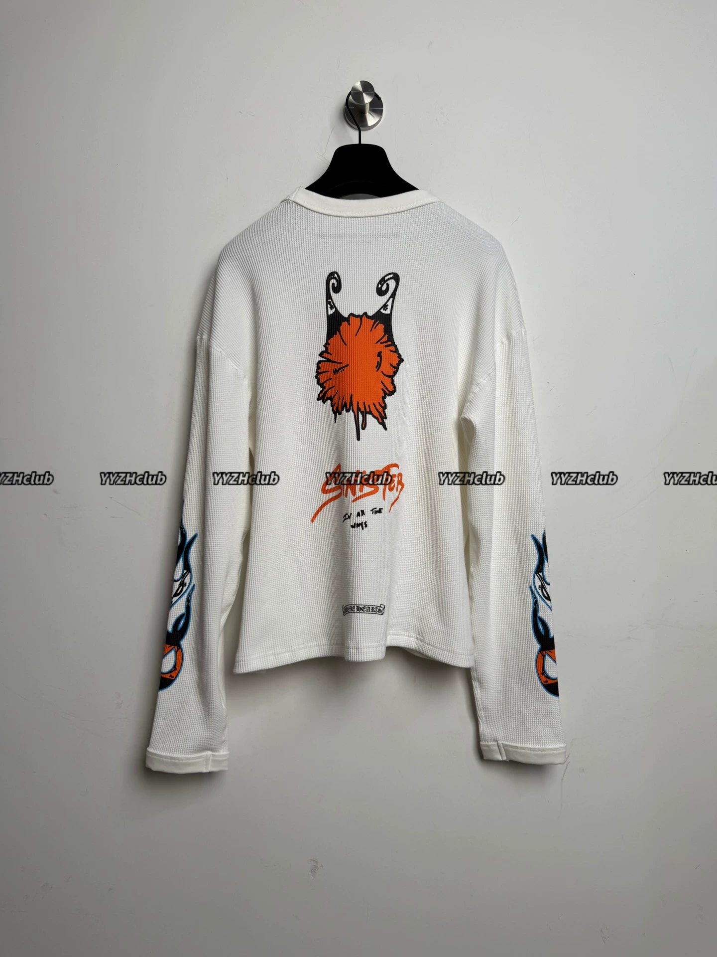 Alternative view of Chrome Hearts Mattyboy Collaboration Waffle White Graffiti Print Long-Sleeve